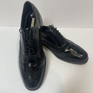 FLORSHEIM Black Lexington Oxford Wingtip Dress Shoe Men's Size 10 1/2 D 76403